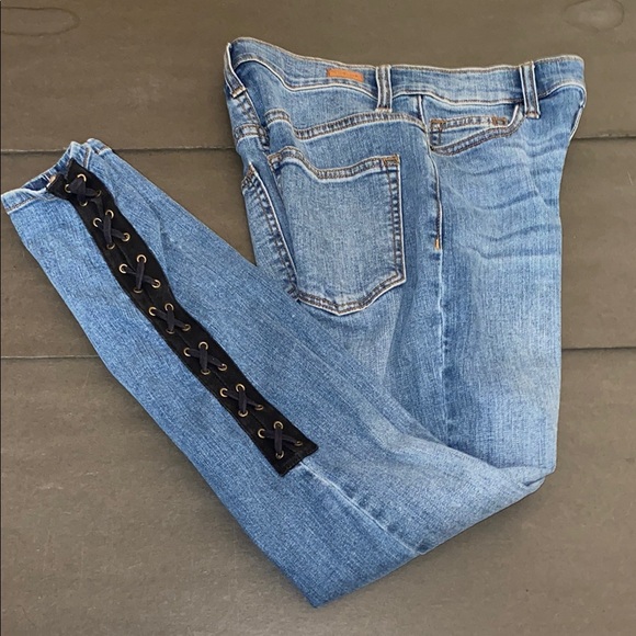 Sneak Peek Size 3 High Rise Black Blue Skinny Jeans - Picture 4 of 14